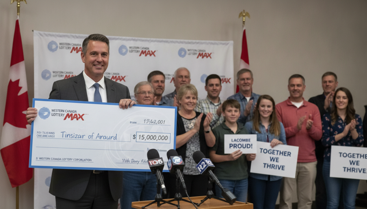Lacombe man wins $15 million Lotto Max jackpot vows community support