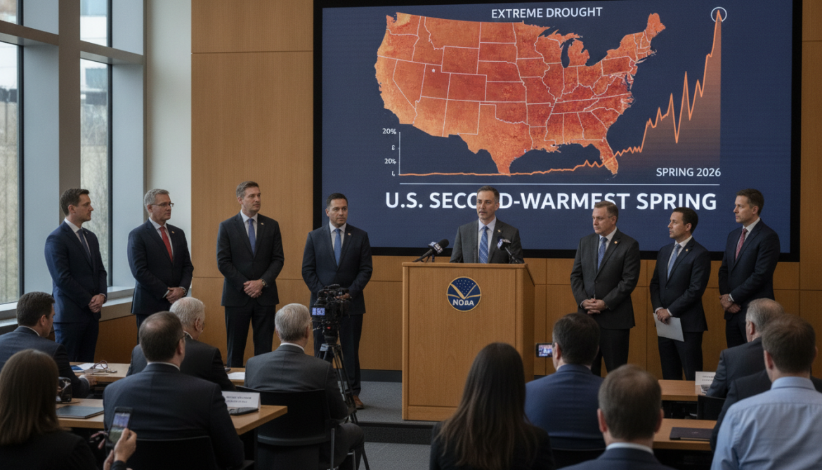NOAA confirms U.S. second-warmest spring 2026 as drought worsens