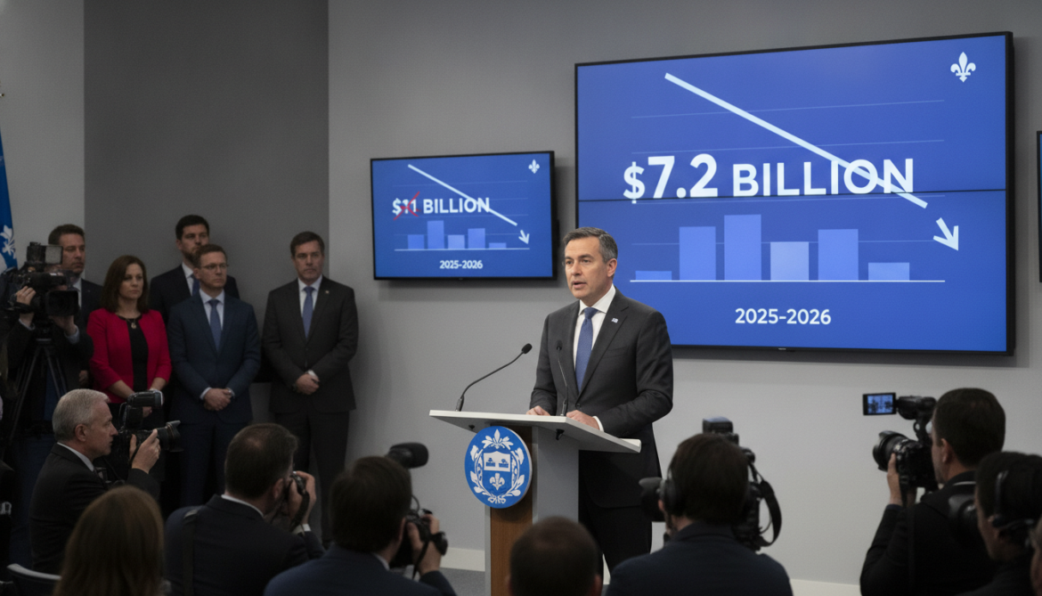Quebec deficit cut to $7.2 billion for 2025-26, finance minister announces