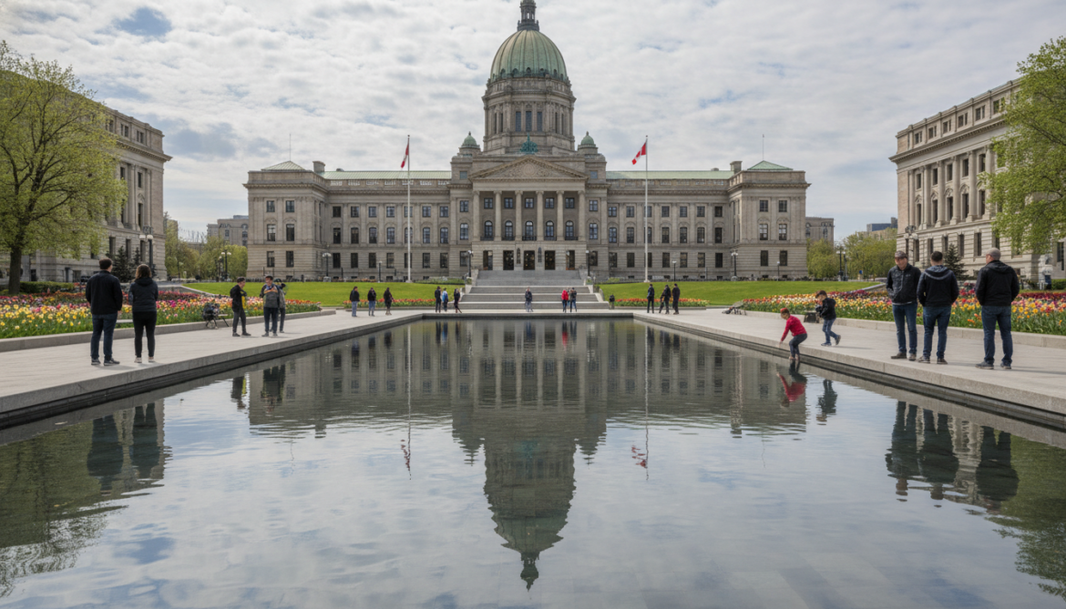 Reflecting pool at Alberta legislature reopens after three-week leak delay