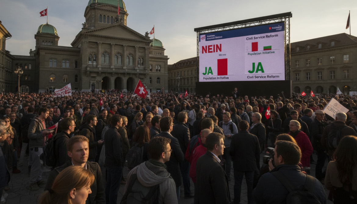 Switzerland rejects far-right population cap initiative, approves stricter civil service access