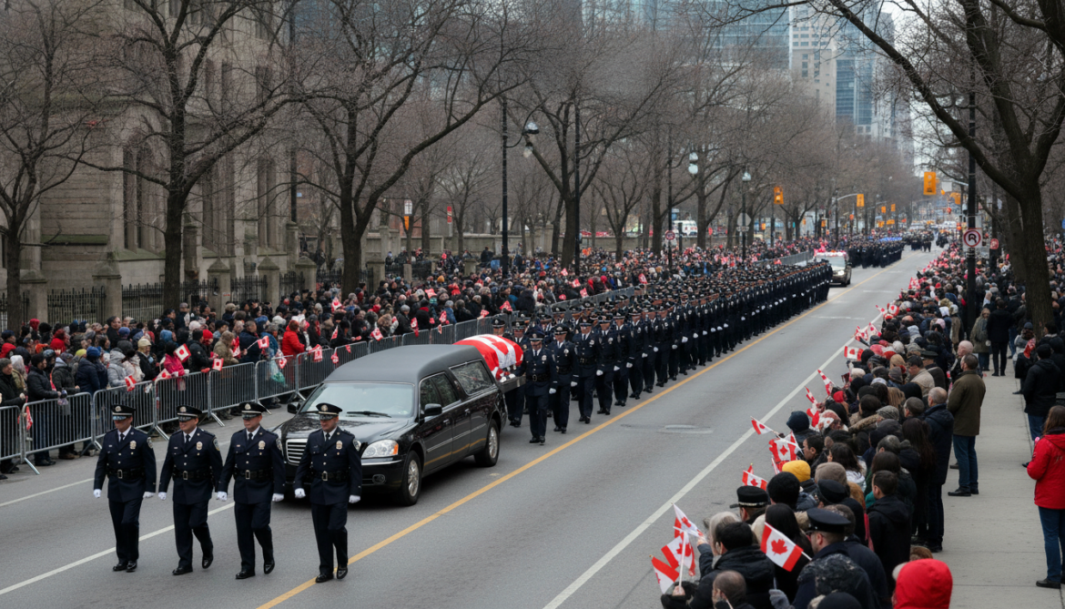 Toronto Police Hold Funeral for Officer Marc Pinizzotto Shot During Raid