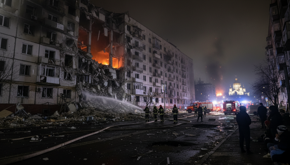 Russia Launches Deadly Missile and Drone Strikes on Kyiv