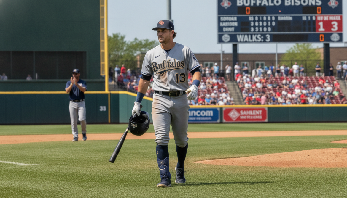 Davis Schneider optioned to Triple-A Buffalo as he draws walks