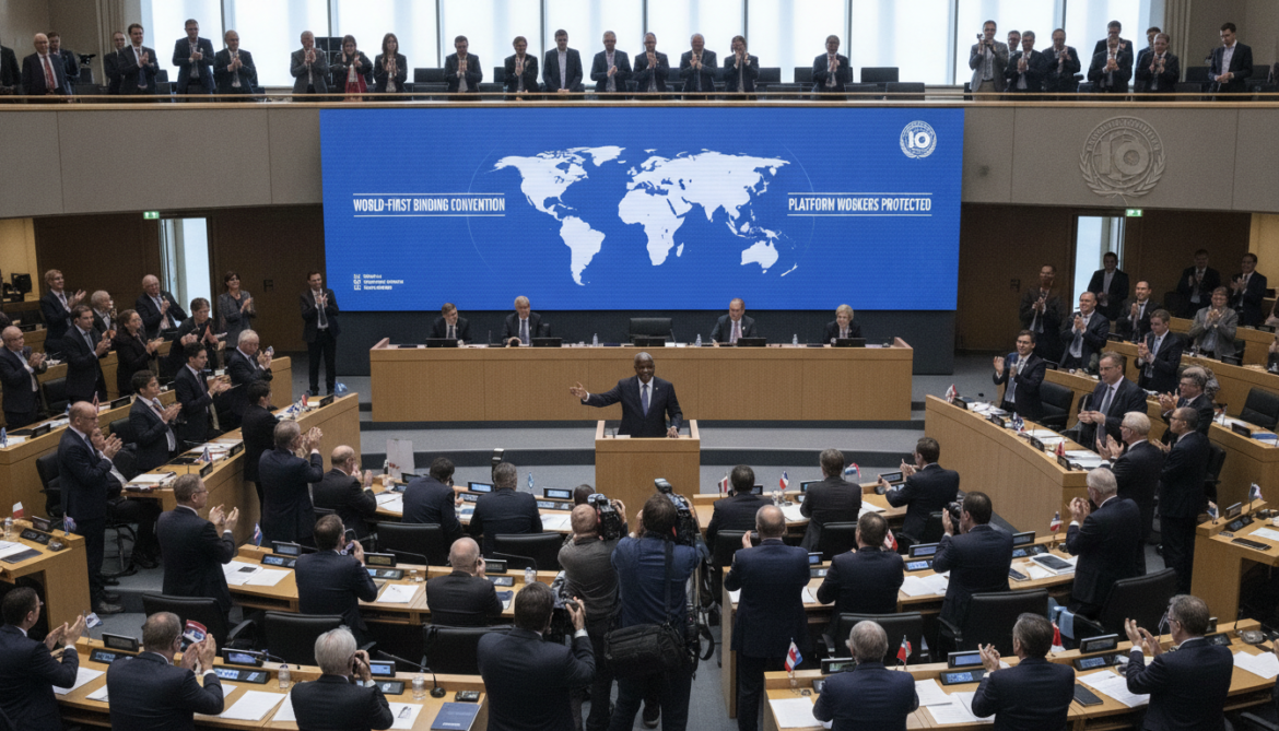 Platform workers protected as ILO adopts world-first binding convention mandating minimum wage