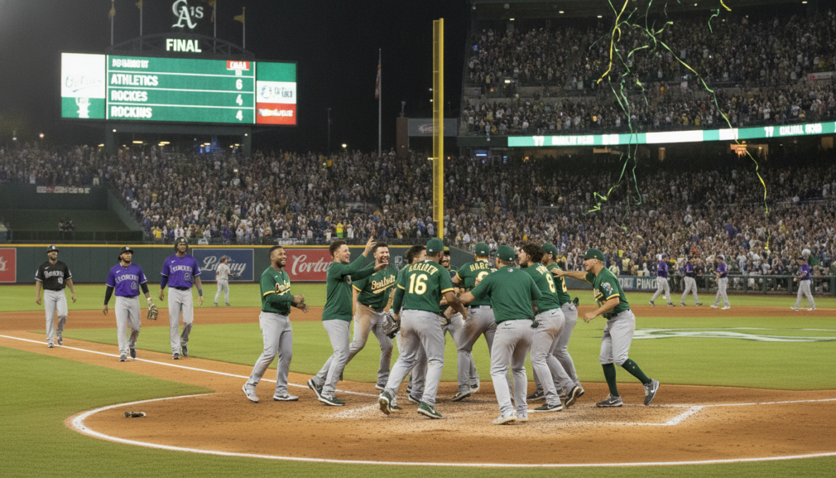 Athletics rally to defeat Rockies 6-4 in MLB comeback