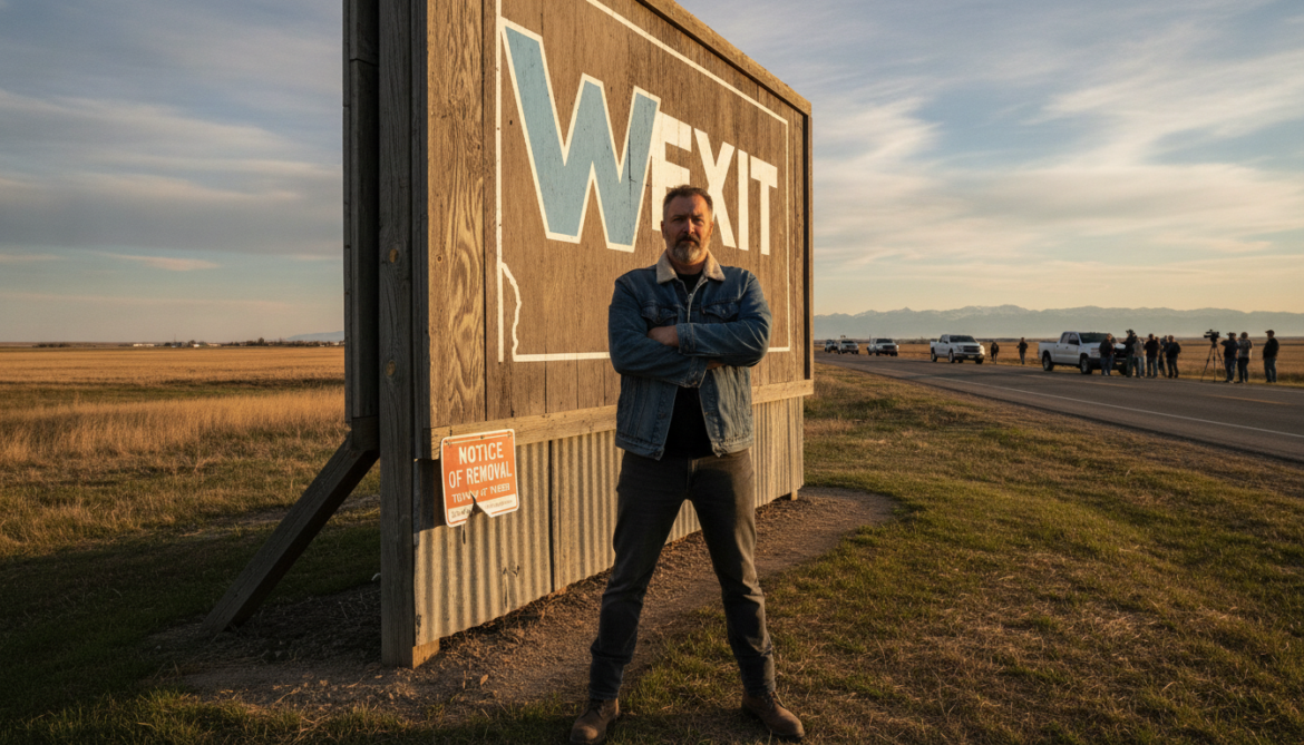 Alberta separatist Cory Morgan defies Taber removal order for billboard