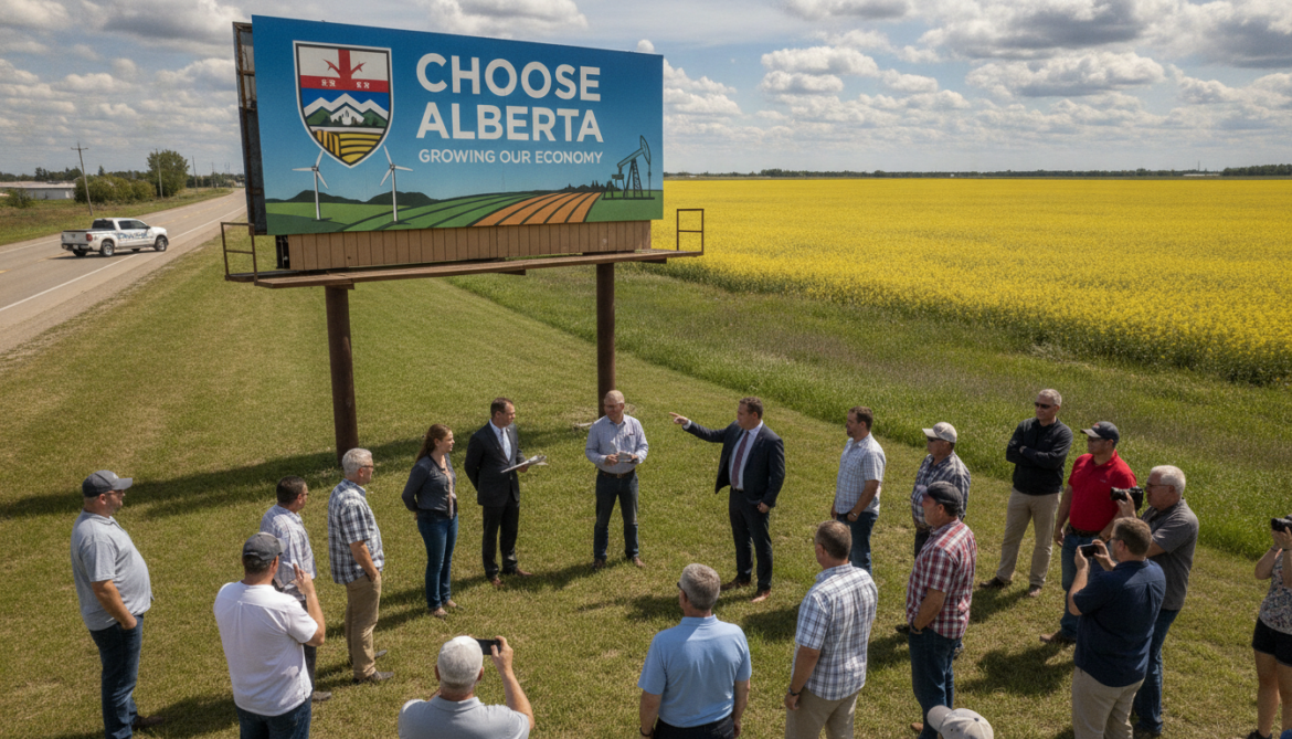 Choose Alberta billboard in Taber sparks debate after town seeks removal