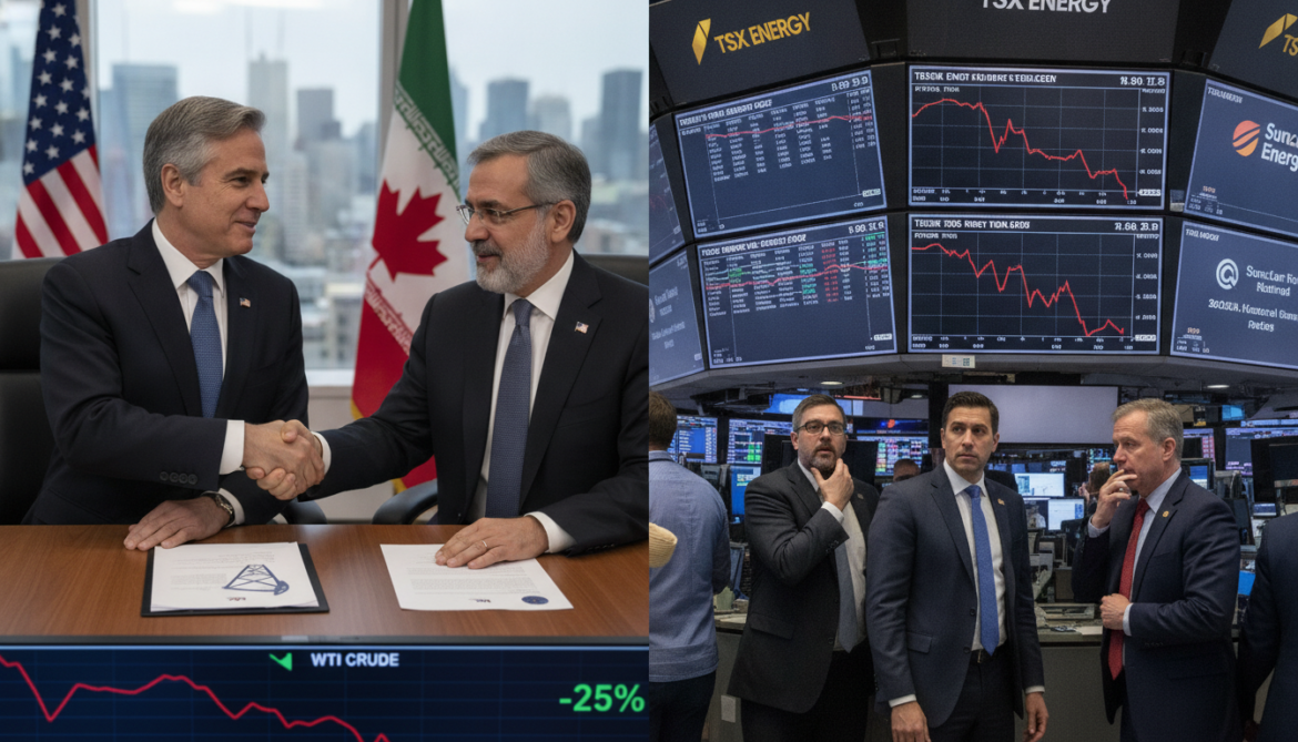 U.S.-Iran conditional deal triggers WTI drop and drags Canadian energy stocks