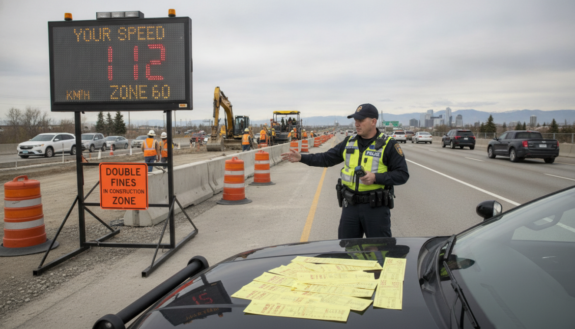 Calgary police warn drivers after hundreds of construction zone speeding tickets