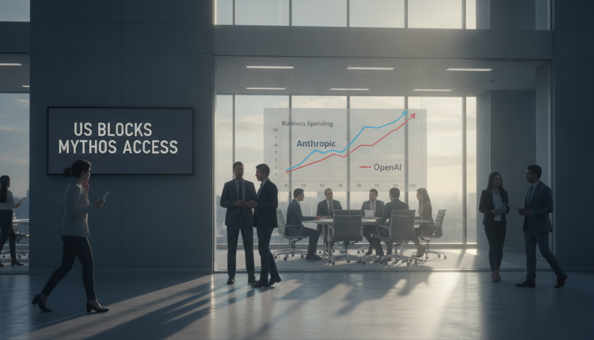 Anthropic surpasses OpenAI in business spending as US blocks Mythos access