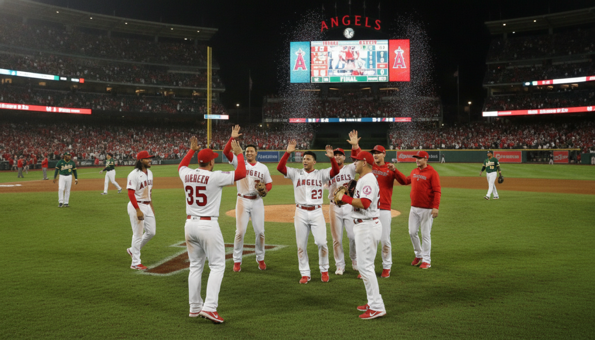 Angels shut out Athletics 7-0 in dominant MLB victory