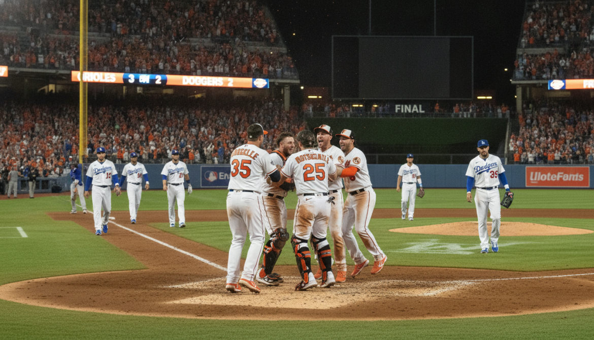 Orioles rally to beat Dodgers 3-2 in late-inning thriller