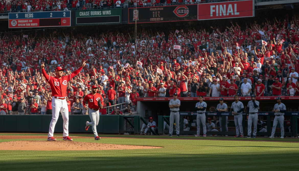 Chase Burns wins eighth straight decision as Reds beat Yankees