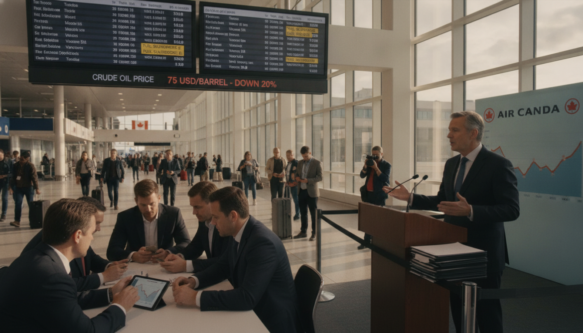 Canadian airlines keep charging high fuel surcharges despite falling jet fuel prices