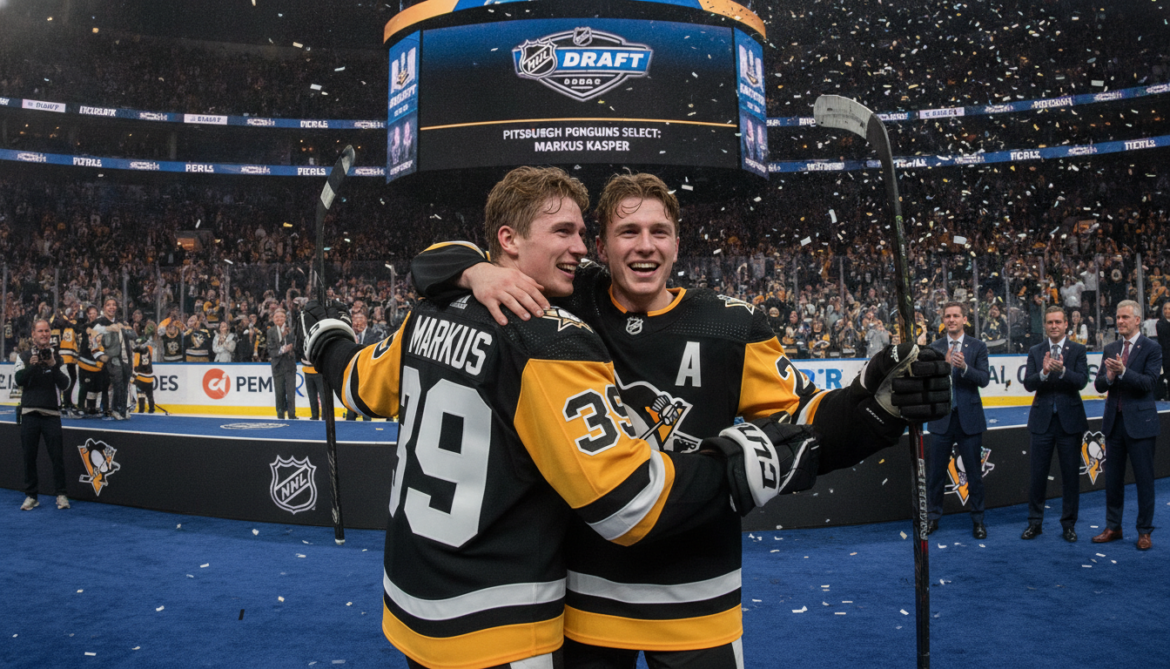 Pittsburgh Penguins draft Markus, reuniting him with twin Liam at 39th overall