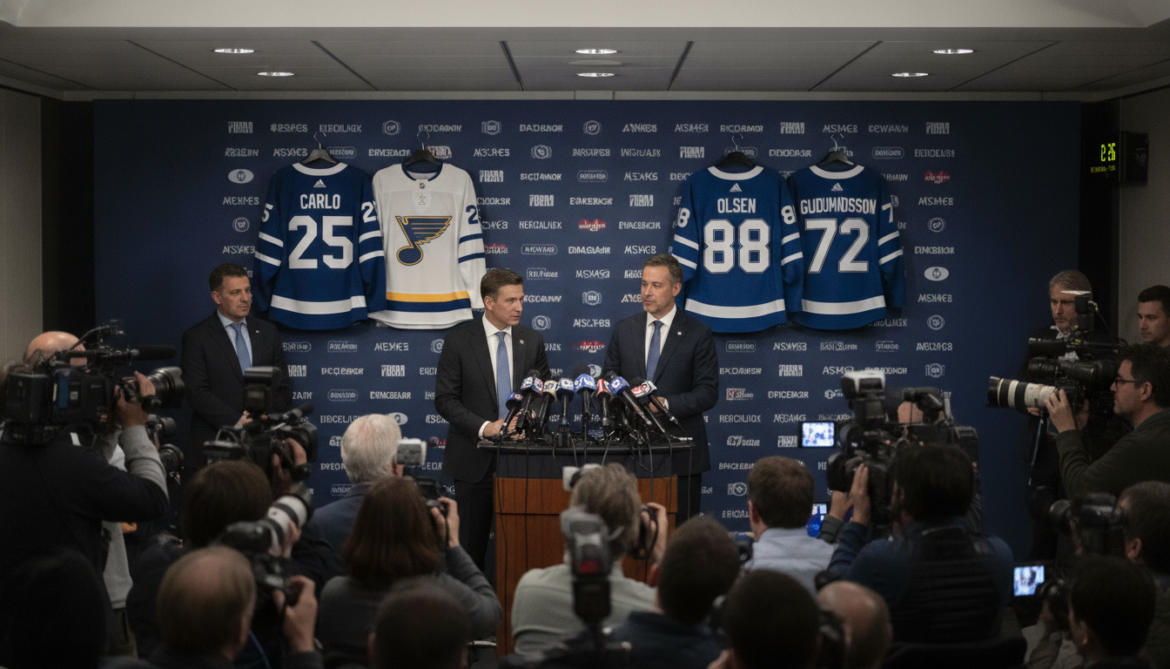Maple Leafs trade Carlo to St Louis Blues, select Olsen and Gudmundsson
