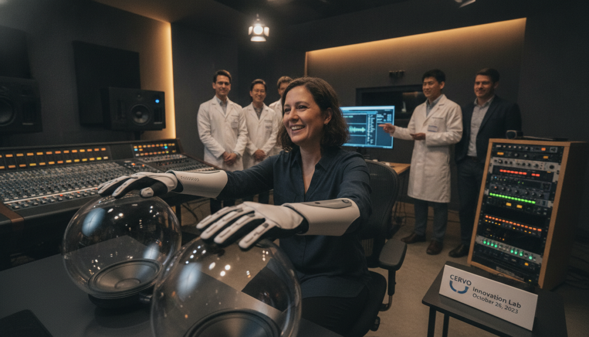 CERVO develops vibrotactile gloves that allow deaf users to feel music