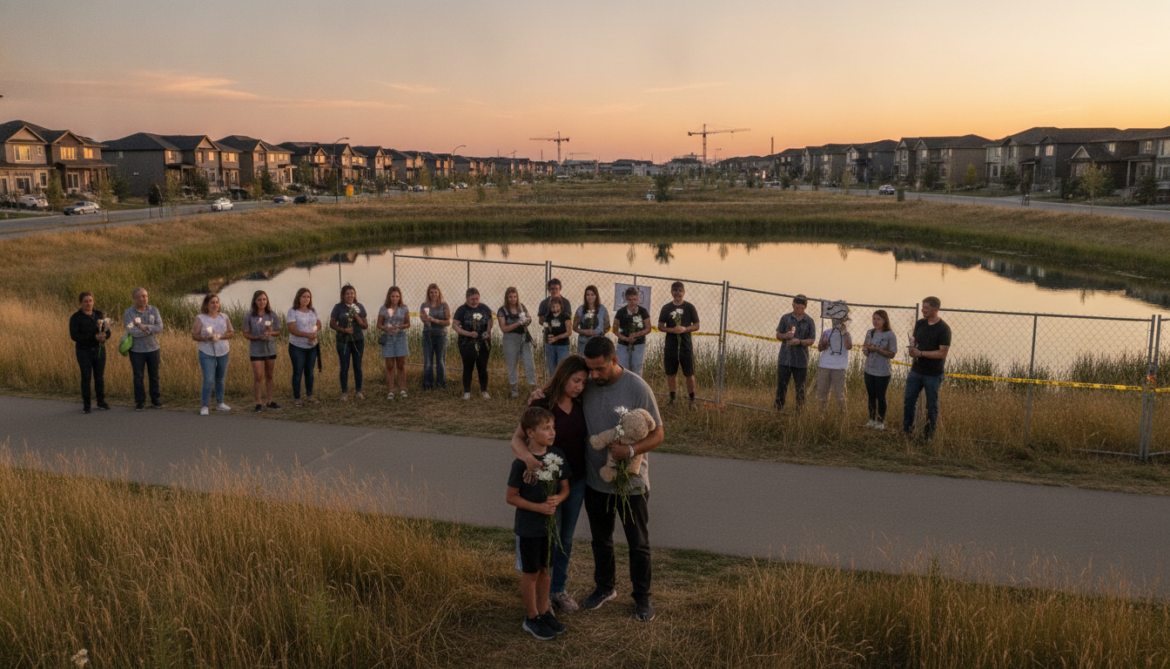 Calgary 7-year-old drowns in Legacy storm pond as family plans vigil and urges fencing