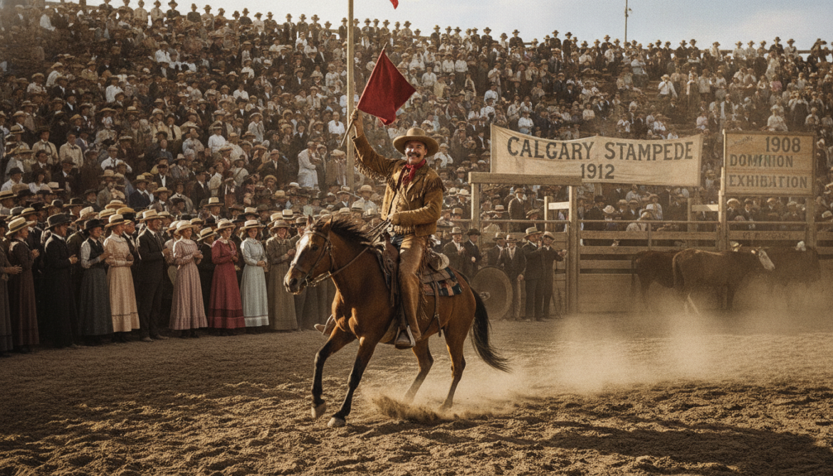 Calgary Stampede launched in 1912 by Guy Weadick after 1908 Dominion Exhibition