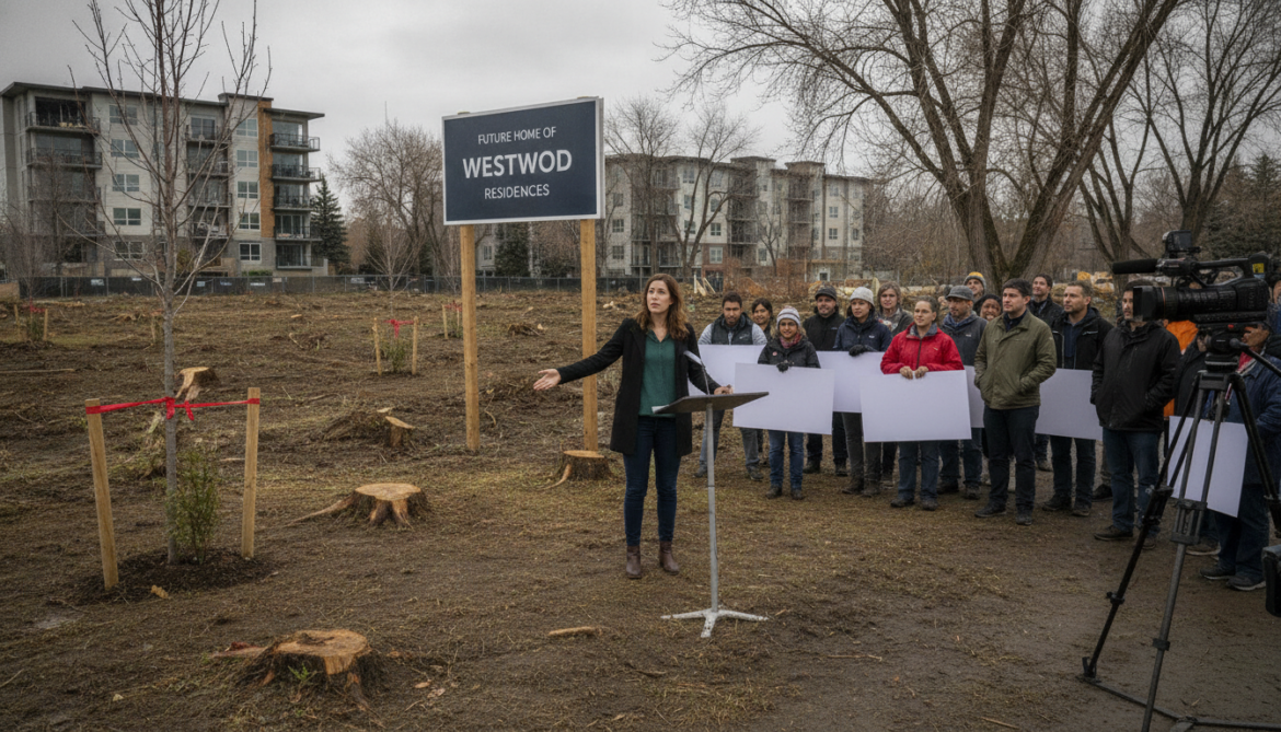 Calgary councillor and community accuse developers of flouting tree-replacement bylaw