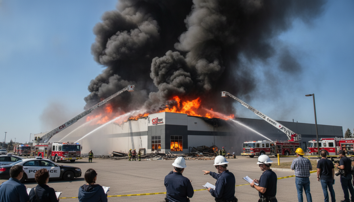 Calgary warehouse fire at CSI EPC sends thick black smoke, investigation underway