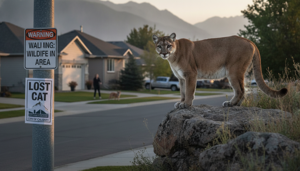 Cougar sighted in Rocky Ridge Calgary neighbourhood prompts warnings to pet owners