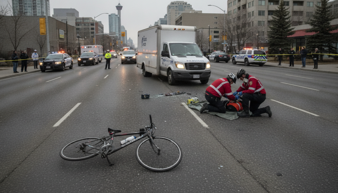 Cyclist critically injured after collision with van on Macleod Trail