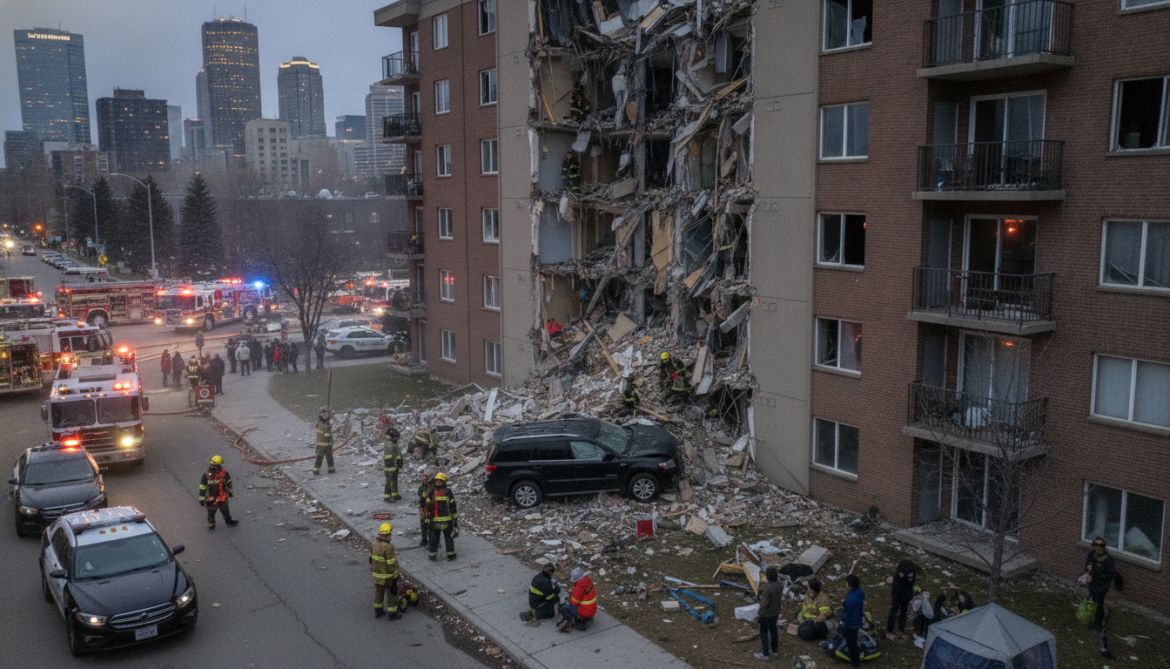 Edmonton apartment explosion after vehicle strike kills two, displaces 35