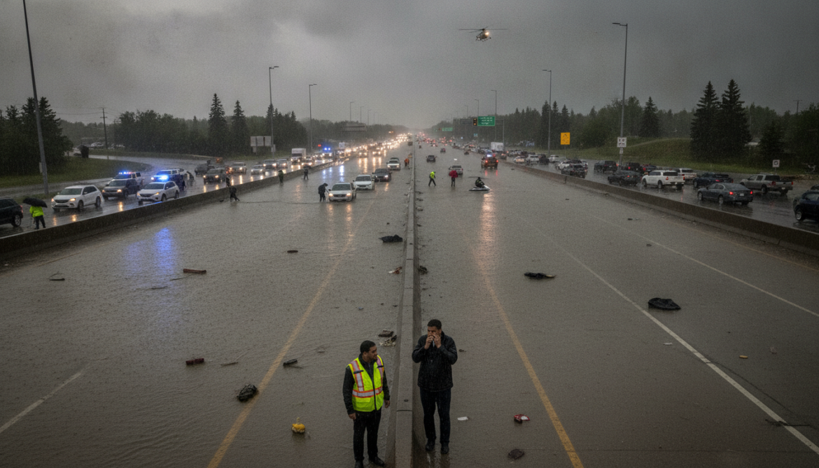 Edmonton warns of Yellowhead Trail, Whitemud Drive flooding amid 911 surge