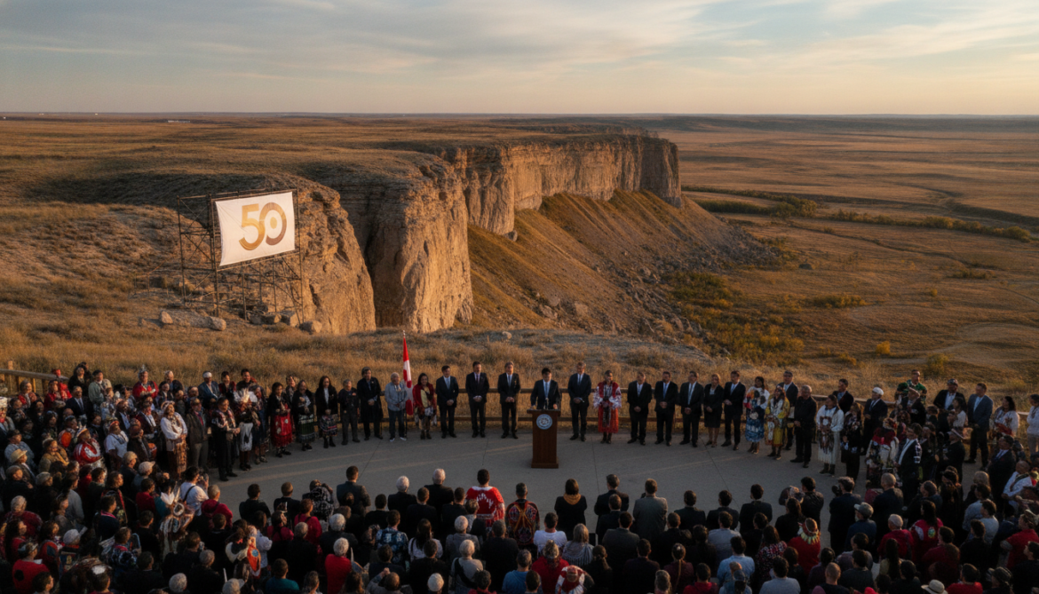 Head-Smashed-In Buffalo Jump marks Canada's 50th anniversary of UNESCO World Heritage signing