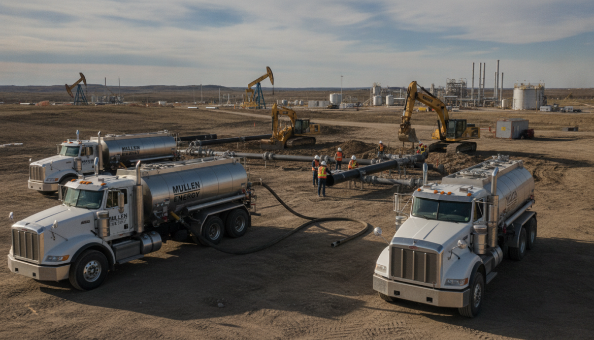 Mullen operates energy and natural resources services segment providing fluid hauling and pipeline support