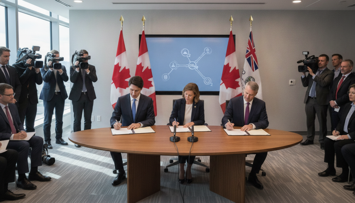 Pathways carbon capture advances as Ottawa, Alberta and oil sands sign pact