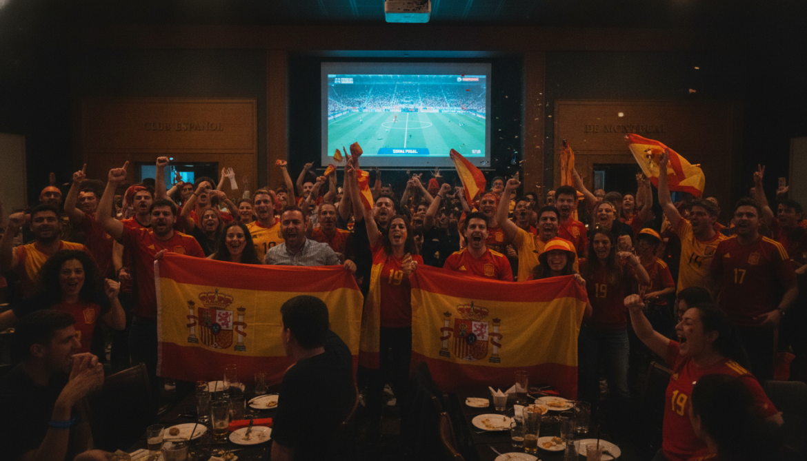 Spanish fans fill Montreal Club Español to cheer Spain in World Cup semifinal