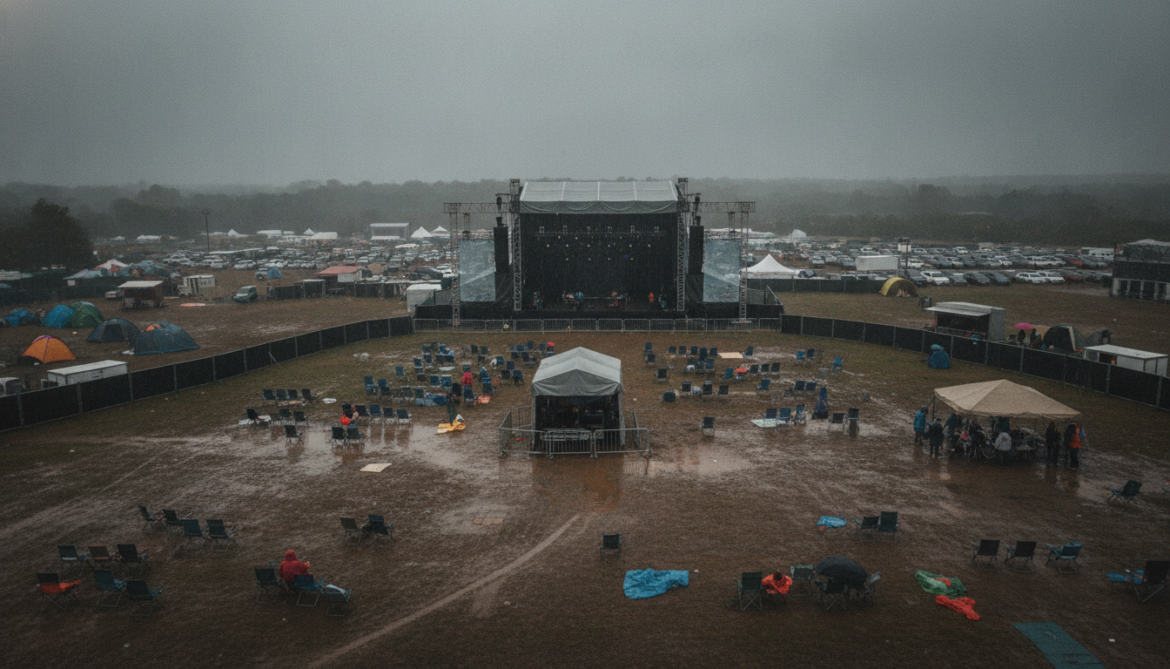 Summer festivals face mounting losses as storms keep audiences home