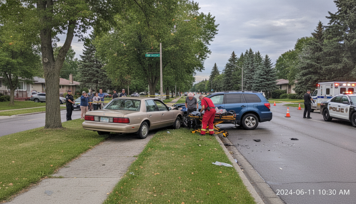 Two-vehicle collision on 132 Avenue sends older driver to hospital