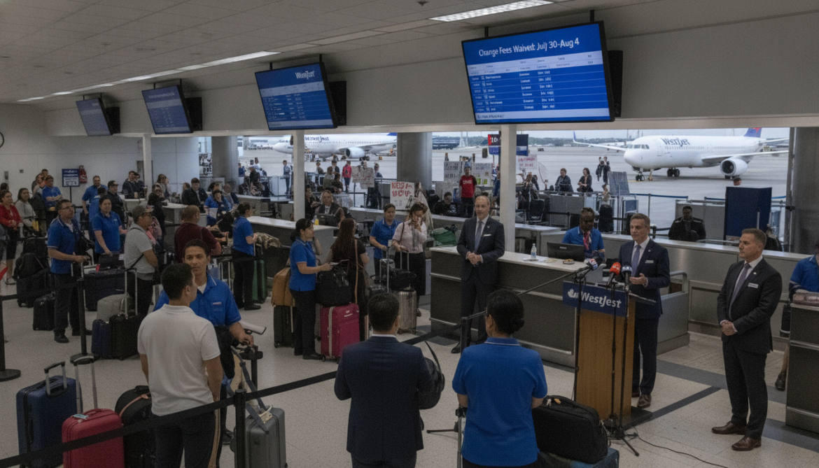 WestJet waives change fees for July 30–Aug 4 flights amid strike threat