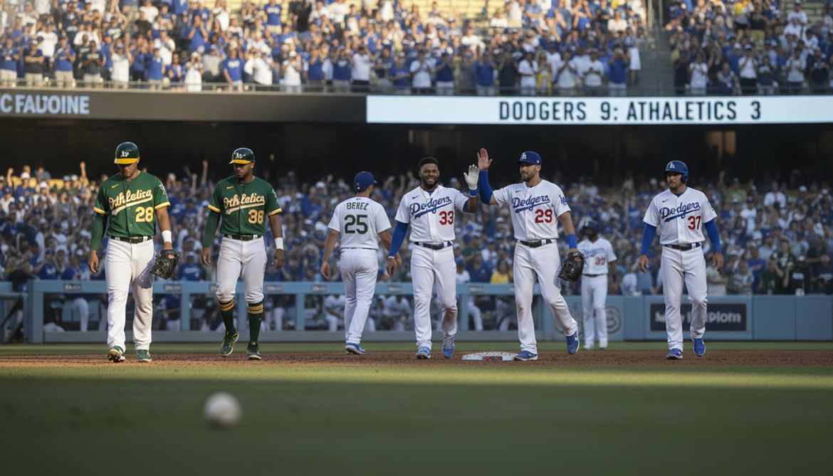 Dodgers rout Athletics 9-3 in commanding MLB victory