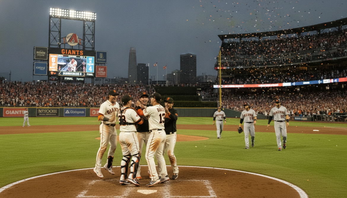 Giants rally to beat Diamondbacks 6-4 in MLB highlights