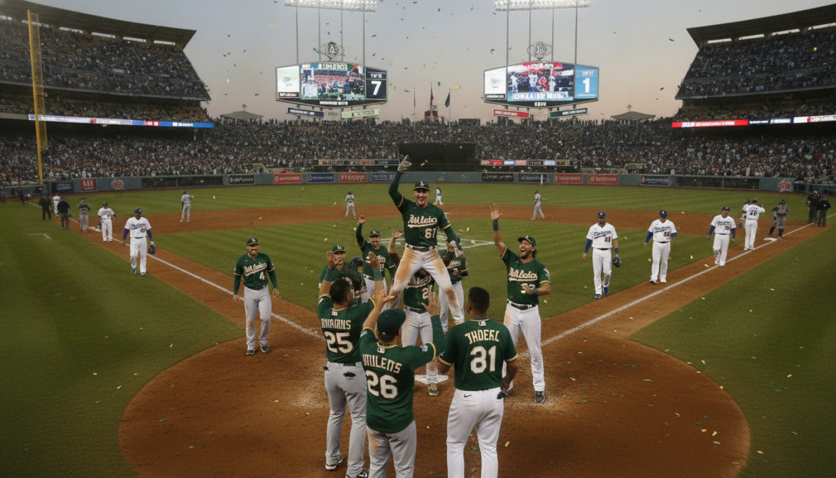 Athletics dominate Dodgers 7-1 as offense erupts in MLB win