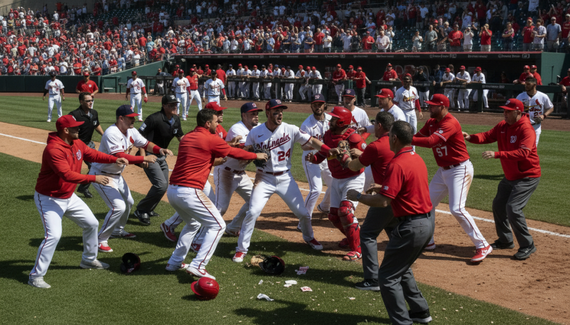 MLB suspends Cade Cavalli, Willson Contreras seven games after bench-clearing brawl