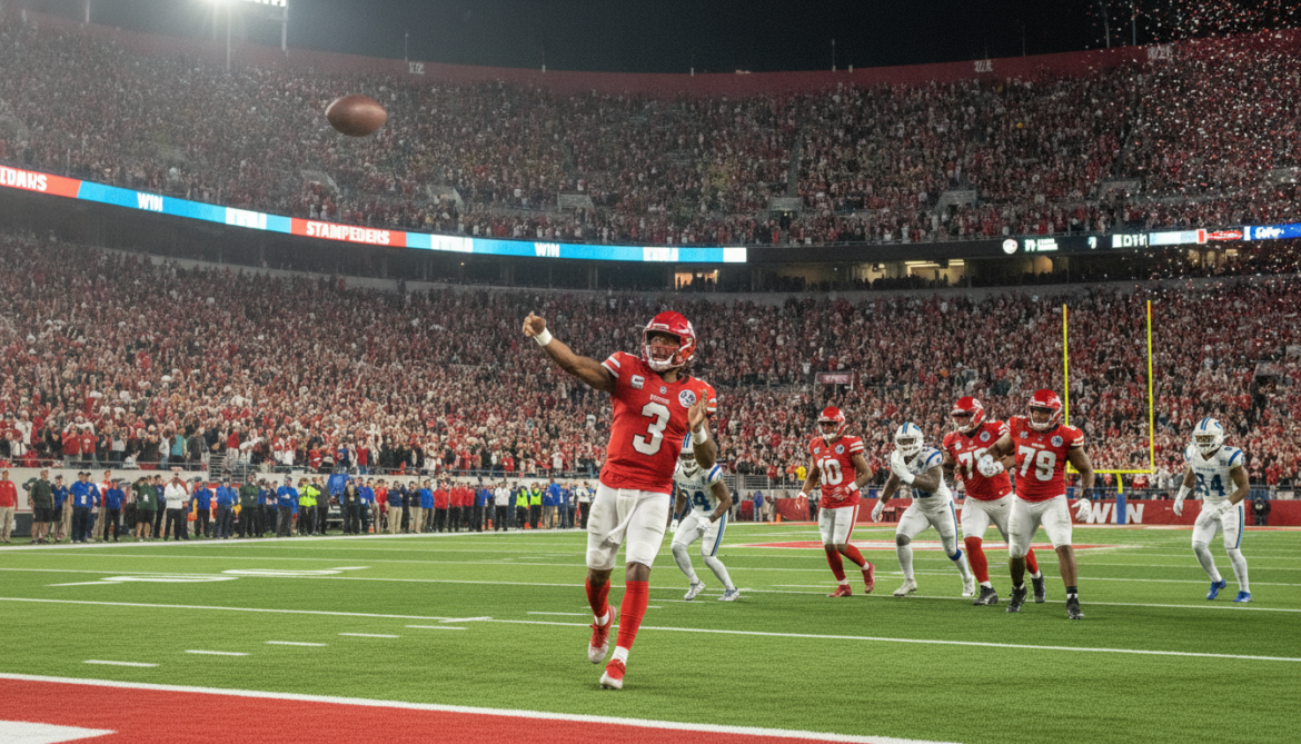 Vernon Adams throws six touchdowns, ties Stampeders record in Stampede Bowl win