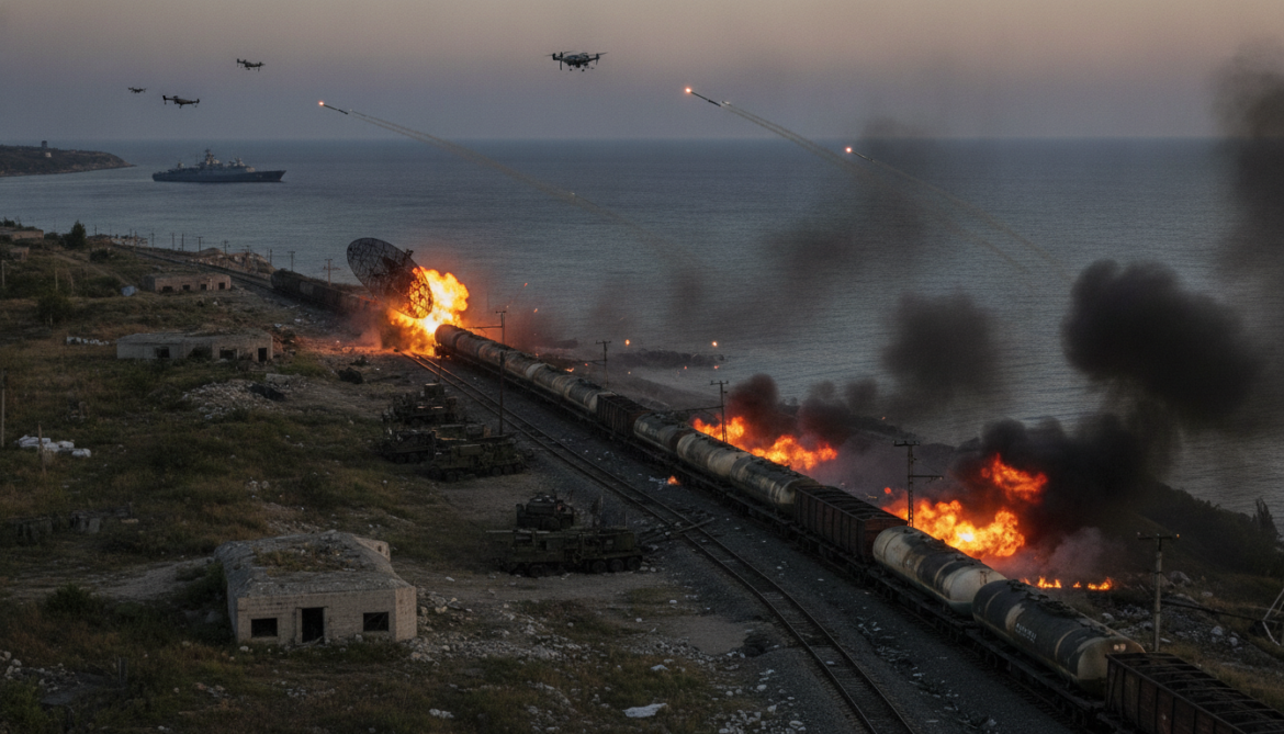 Ukrainian drones hammer Crimea, crippling Russian defenses and supply lines