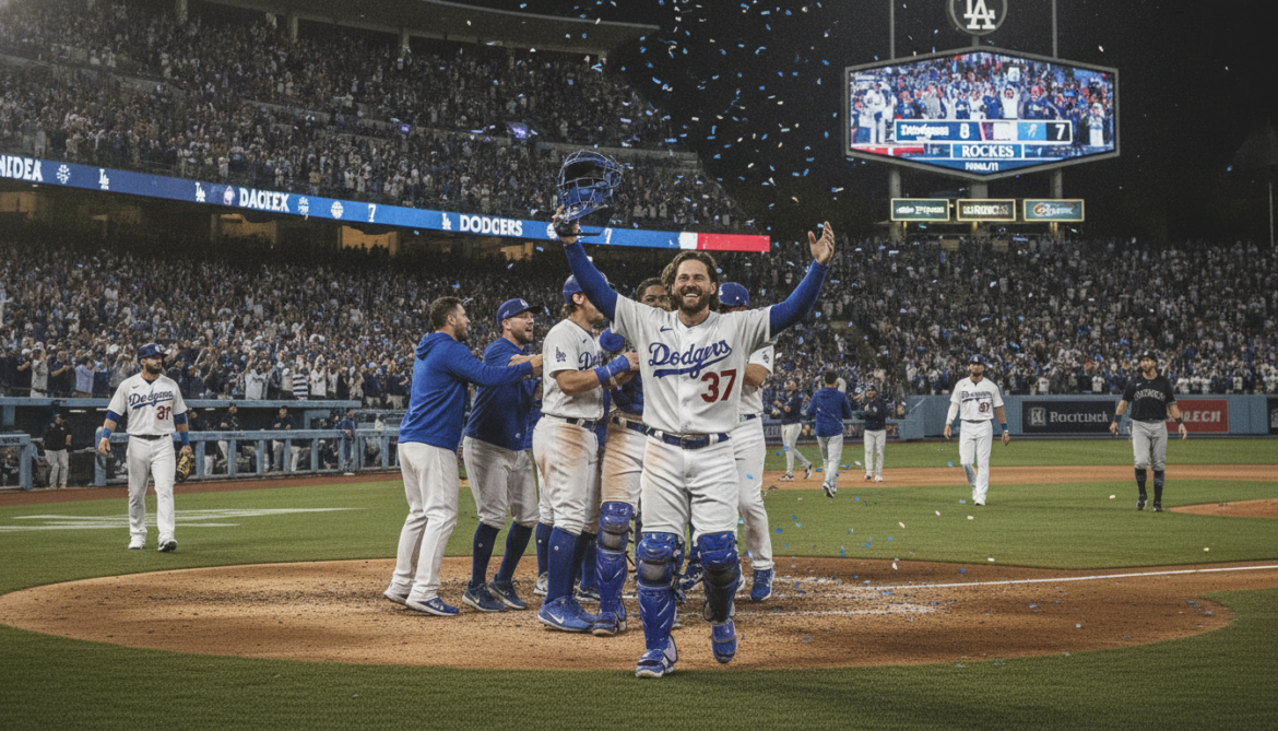 Dodgers rally on Dalton Rushing's 11th-inning single to beat Rockies 8-7