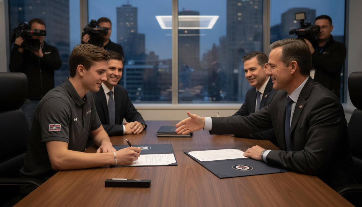 Winnipeg Jets avoid arbitration, sign Cole Perfetti to five-year $30 million extension
