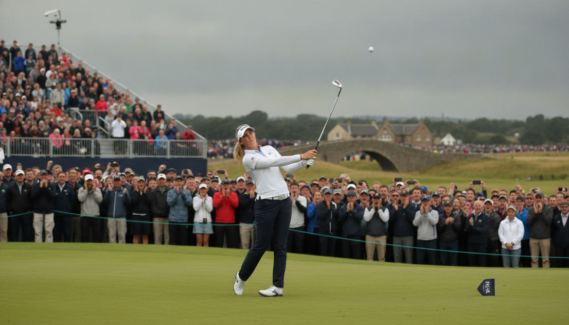Hall makes perfect chip for eagle at Open Championship