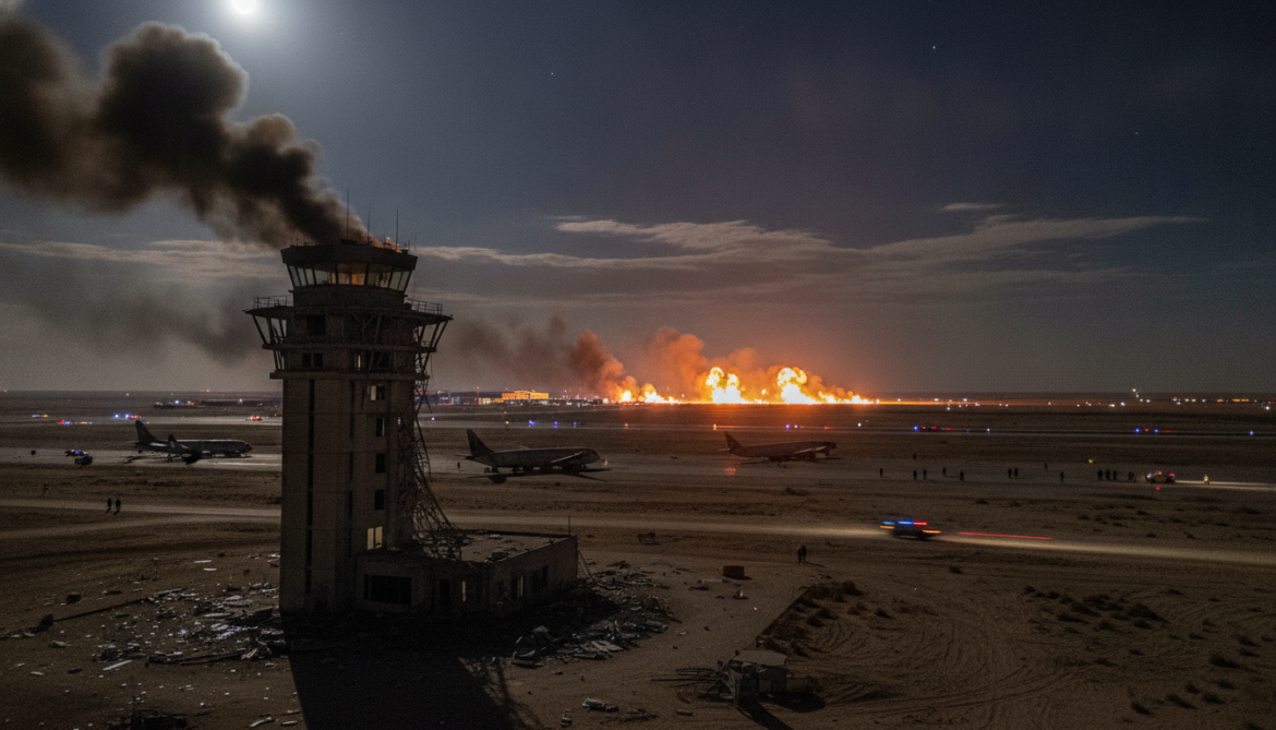 US strikes Iran infrastructure for sixth consecutive night hitting airports and towers