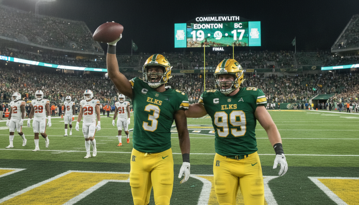 Edmonton Elks defence forces four interceptions in 19-17 win over BC Lions