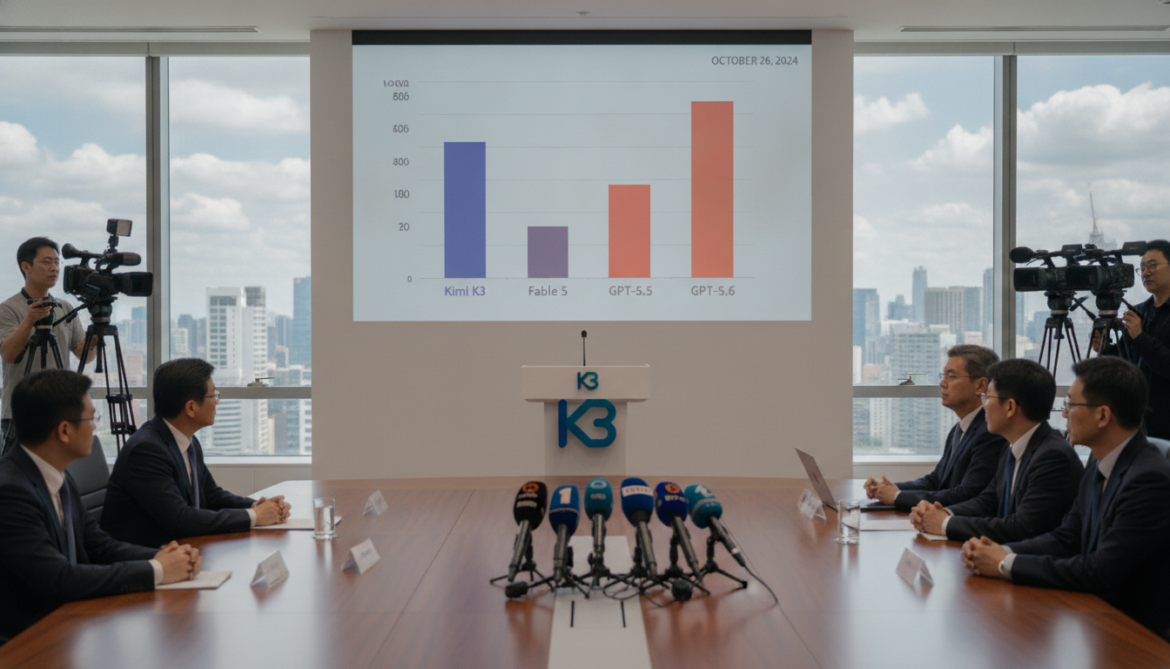 Kimi K3 matches Fable 5, lags GPT-5.5 and GPT-5.6 in benchmarks