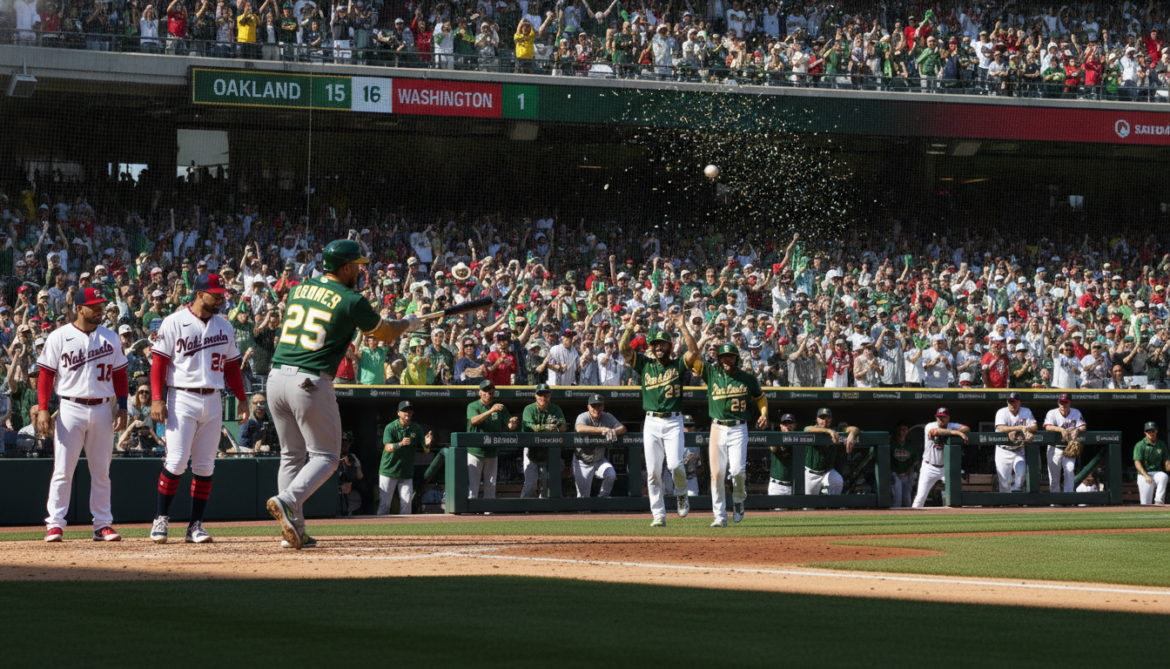 Oakland Athletics demolish Nationals 15-1 in dominant MLB display